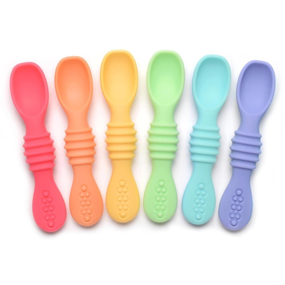 Silicone Chew Spoon Set for Babies and Toddlers | Safety Tested | BPA Free | Mic